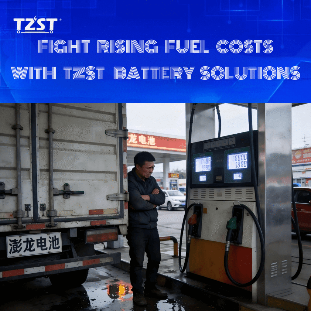 ​ TZST Heavy-Duty Truck Lithium Battery for Fuel Savings, Installed in Truck Engine Bay