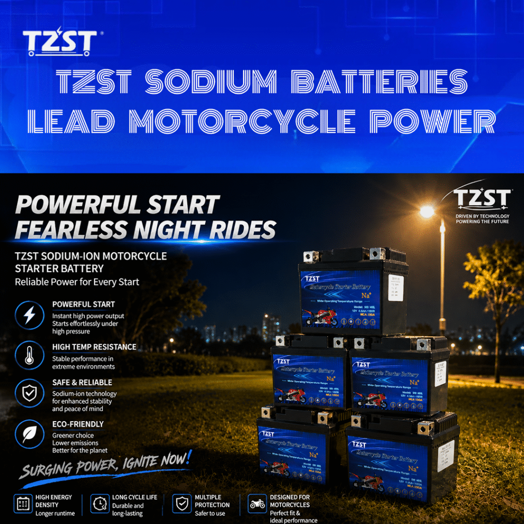 TZST SODIUM BATTERIES LEAD MOTORCYCLE POWER