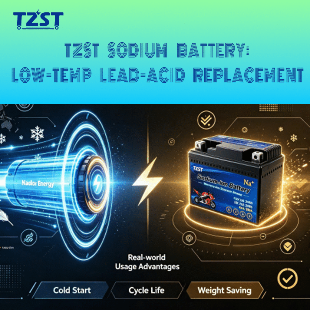 TZST Sodium Motorcycle Starter Battery: Low-Temperature Performance Optimization and Lead-Acid Replacement Solution